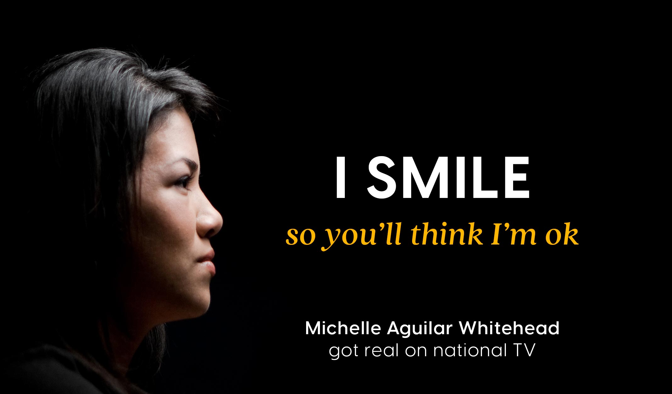 I smile so you'll think I'm ok: Michelle Whitehead got real on national TV