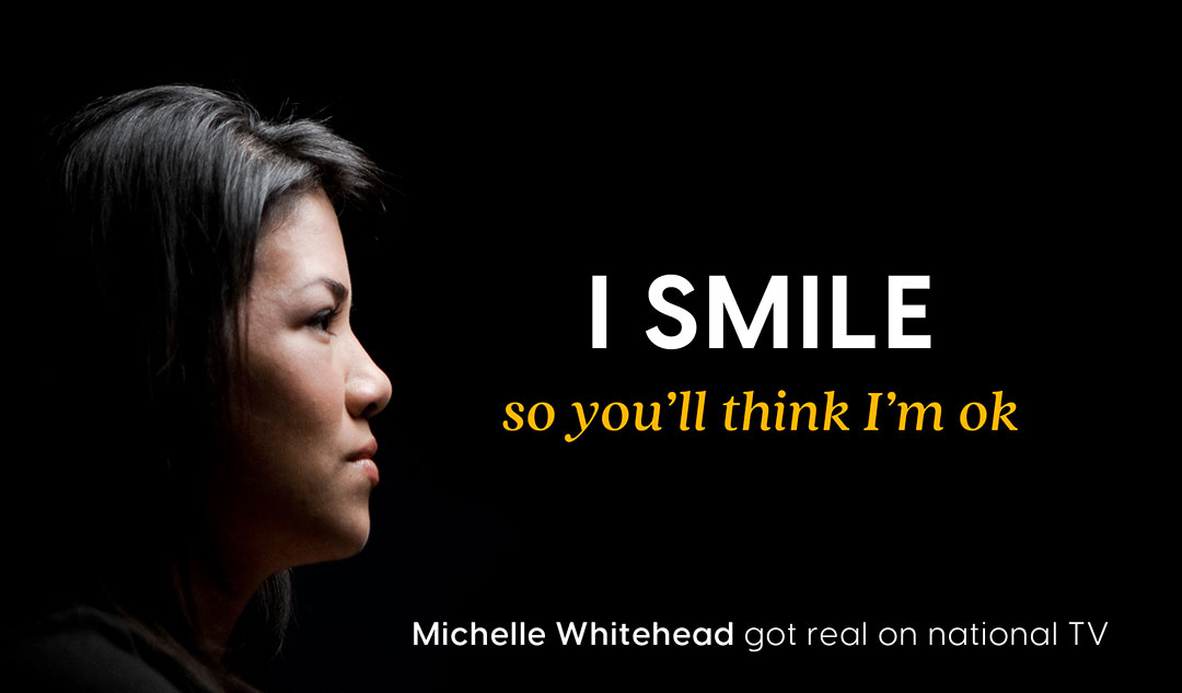 I smile so you'll think I'm ok: Michelle Whitehead got real on national TV
