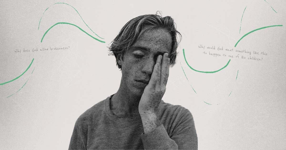 Man placing his hand in the palm of his hand while leaning to the side